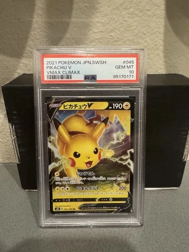 2021 Pokemon PSA 10 JPN SWSH Pikachu V Vmax Climax 045/184