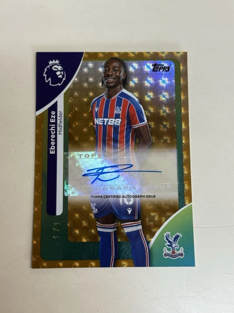 2020 Topps Premier League Eberechi Eze 1/1 Gold Foilfractor Auto