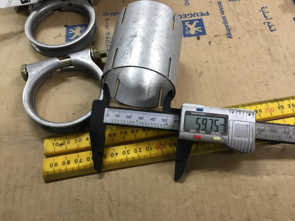 Genuine Peugeot 605 citroen XM 60MM I/D SLEEVE & 2 x 64mm Norma exhaust clamp - Image 4 of 4