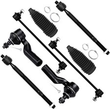 SCITOO 8pcs Front Suspension Kit Outer Inner Tie Rod End w/Boot Sway Bar End Lin