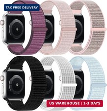 6 Pack Nylon Sport Loop Band Compatible with Apple Watch Band 38mm 40mm 41mm 42m