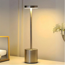 LED Desk Lamp Metal Modern Touch Control Dimmable Wireless Ambient Night Light
