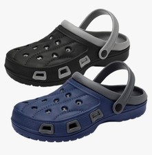 2 Pairs Slip-on Arch Support Garden Clogs Shoes for Men and Women Comfort Beach