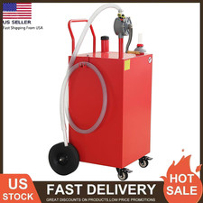 50 Gallon Fuel Caddy, Portable Gas  Diesel Storage Tank w/ Manual Transfer Pump