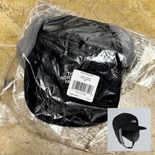 *NEW* UNISEX THE NORTH Yumiori Trapper Hat Black-Smoked Pearl (NF0A8CHU WOO) 👍