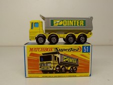 Matchbox Superfast Nr. 51 8 Wheel Tipper LKW Pointer guter Zustand Modell OVP