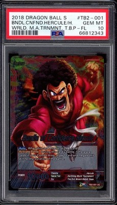 2018 Dragon Ball Super Bundle of Confidence Hercule Foil TB2-001 PSA 10 GEM MINT
