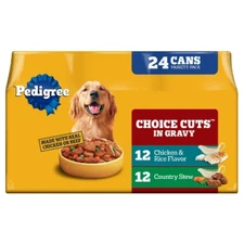 Pedigree Gravy, Chicken and Beef Flavor Variety Pack Wet Dog Food - 13.2oz/24ct