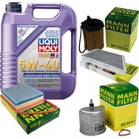 Inspektionskit Filter Liqui Moly ÖL 5L 5W-40 FüR Peugeot 206+ T3E 1.4 Hdi Eco