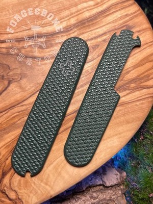 Custom scales für Victorinox 91 mm G10 Diamond Micarta Forest Green Griffschalen