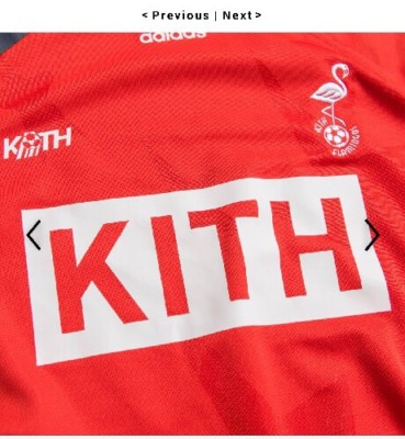 Kith X Adidas Soccer Match Jersey Flamingos Away Medium Box Logo