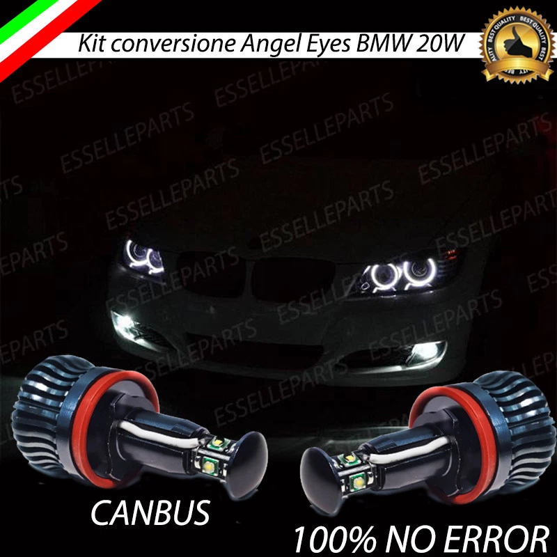 ELT LAMPADE H8 LUCI DI POSIZIONE LED BMW SERIE 3 E90 E91 E92 E93 ANGEL EYES 6000K