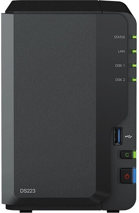 Synology DiskStation DS223 NAS Desktop Server Archiviazione 2 Vani Gigabit LAN