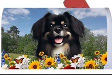 Tibetan Spaniel Summer Flowers Mail Box Cover