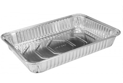 Handi-Foil 13'' x 9'' x 2'' Oblong Aluminum Foil Cake Pan - Baking Tin HFA# 394