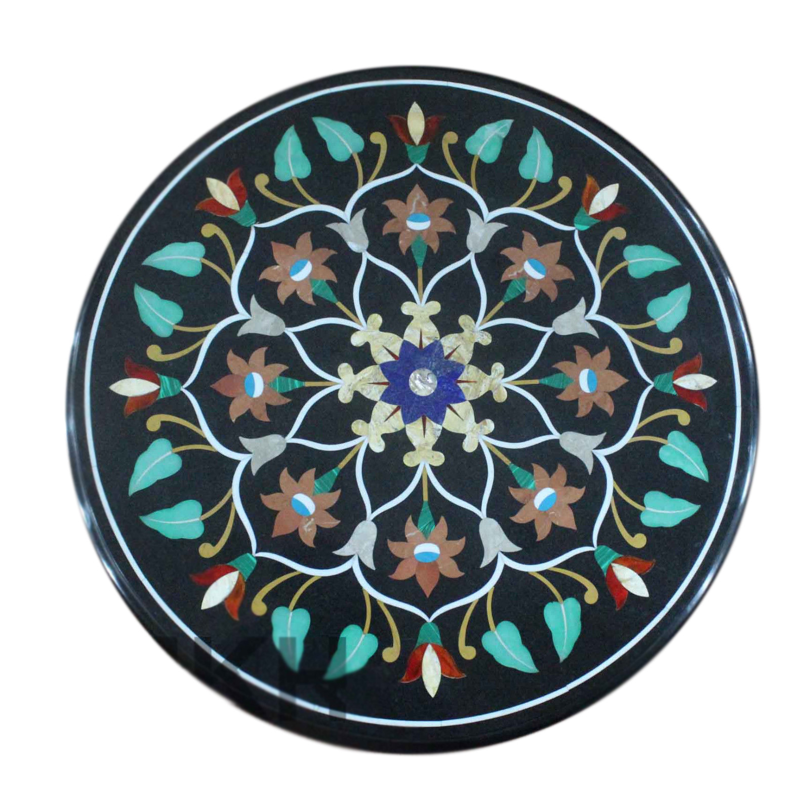 36x36 Handmade Pietra Dura Marble Table Top for Home Decor Gift
