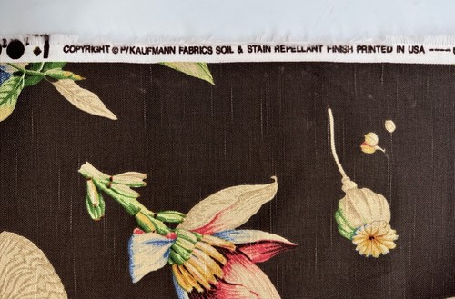 Neu P/Kaufmann 5,5 Yds Stoff tropische Früchte Blumen Ananas mittleres Gewicht 55""W - Bild 2 von 9