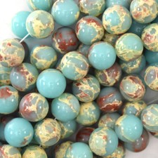 Blue Sea Sediment Jasper Round Beads 15" 4mm 6mm 8mm 10mm