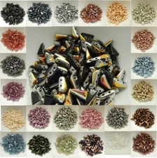 5x8mm Vexolo® 2-Hole (30 Beads) Czech Glass - Choose Color