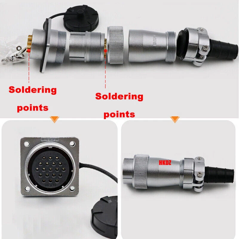 Waterproof Connector 4 6 8 10~19 Pins AdaptersWF32 Aviation Plugs Sockets IP65 - Image 4 of 4