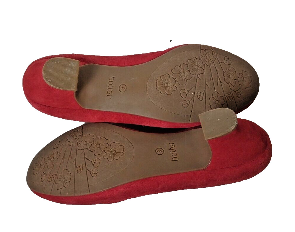 Women's Hotter Red Suede Leather Retro Donna Brog… - image 7