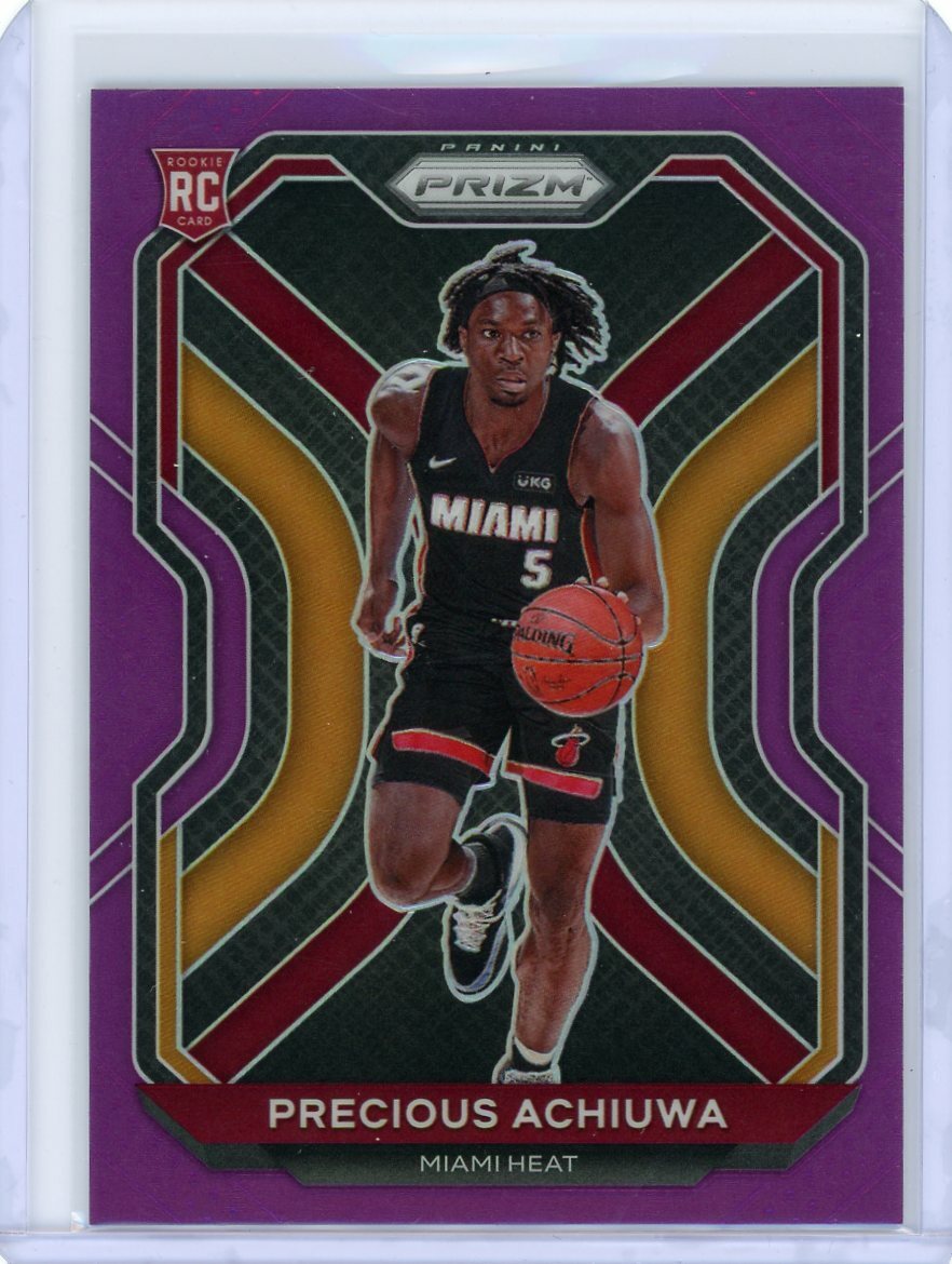 2020-21 Panini Prizm Basketball Purple Prizm Rookie #294 Precious Achiuwa #78/99