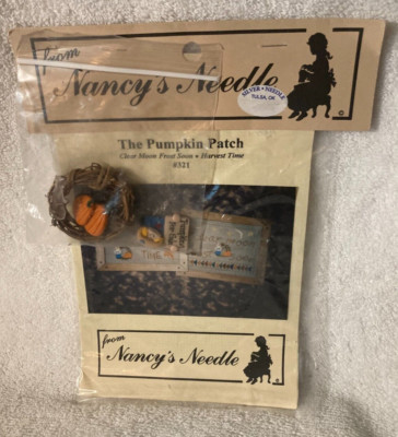 Nancy's Needle~ The pumpkin Patch~ Cross Stitch Pattern and Wreath