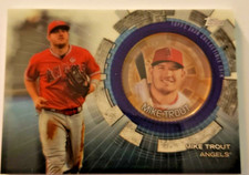 MIKE TROUT 2020 TOPPS BASEBALL COMMEMORATIVE COIN CARD- BLUE PARALLEL