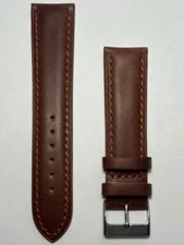 Swiss 22 mm Brown Genuine Leather Men Wristwatch Watchband NEW!!!