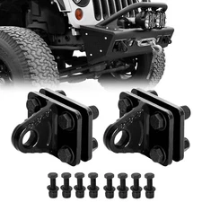 2 Pack D-Ring Shackle Mounts w/Backer Plate Bolt on Clevis Mount Bumper Bracket