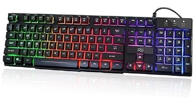  RK100+ Multiple Color Rainbow LED Backlit Large Size USB Wired New RK100+