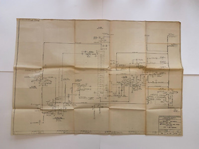 Sarpom Trecate Oil Gas Refinery Italy Exxon 1963 Original Diagram Blue Print