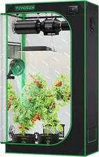 VIVOSUN Indoor Grow Tent 3'x2' Non toxic Mylar Room Reflective 36"x20"x63"