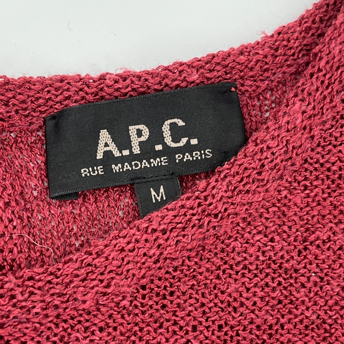 APC Linen Blend Sweater Womens M Colorblock Knit Casual Classic Work Office View 5