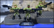 HALO MEGA BLOKS SERGEANT JOHNSON & MARINES FIGURE 97521 HIERARCH'S SHADOW CONVOY