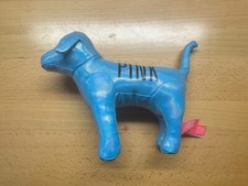 2013 PINK Victorias Secret Plush Dog Metallic Irridescent Blue 8"