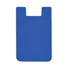 Stick-On Adhesive Silicone Cell Phone Card Holder BLUE