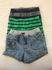 3 Toddler Boy's Carter's Size 4T Pull On Elastic Waist Summer Shorts 