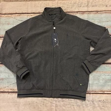 New William Murray Mens Gray Bomber Coat Golf Performance Athletic Jacket Medium