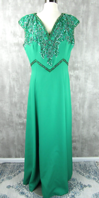 Vintage Alyce Designs Sz 18 Evening Gown Green Beaded Sequin Formal Prom Dress | eBay Vintage Alyce Designs Sz 18 Evening Gown Green Beaded Sequin Formal Prom Dress | eBay