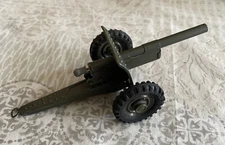 Vintage German Hausser Cannon Steel German Tin 7” Toy