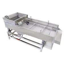 110V 9mm Square Hole Stainless Steel Linear Vibrating Screen Single Layer