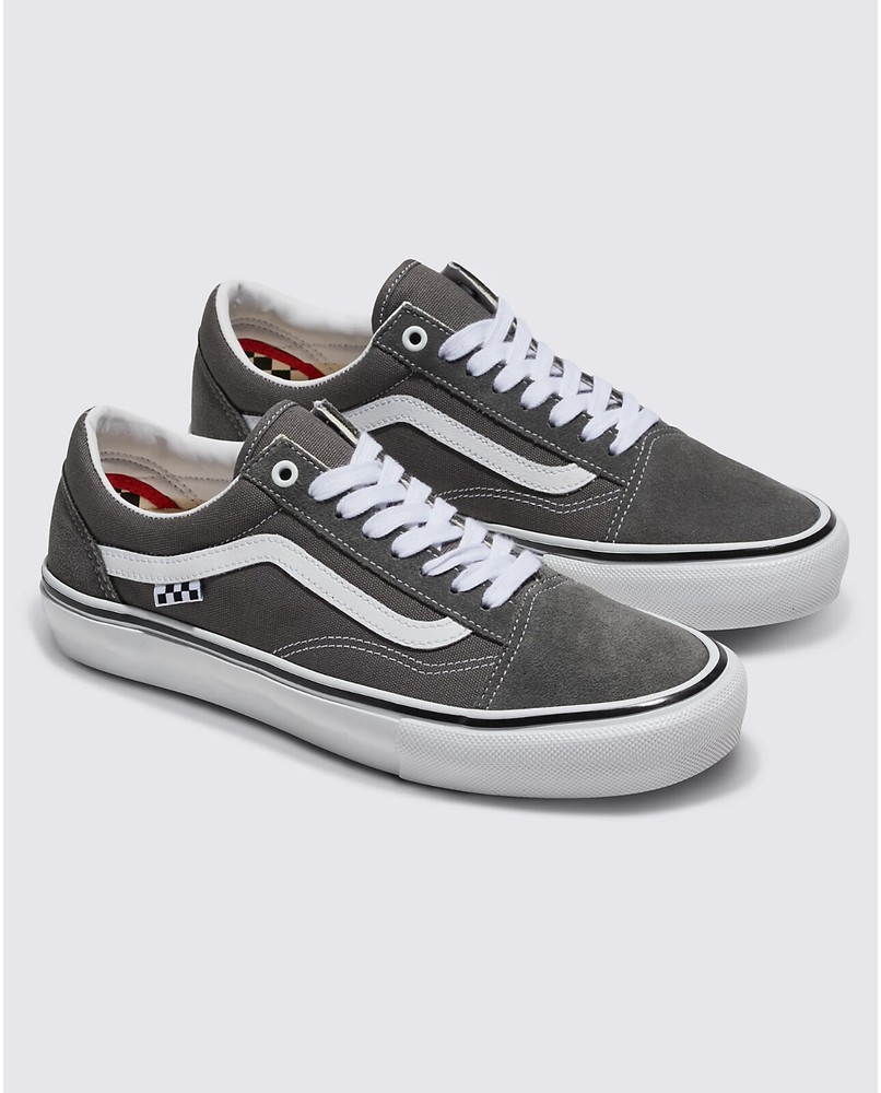 VANS Men's Skate Old Skool Shoes Pewter / White VN0A5FCB1N6