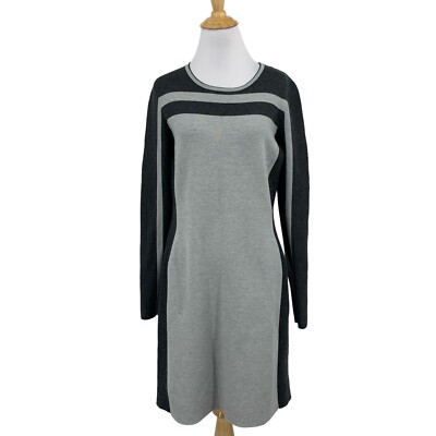 athleta sweater dress Womens M Medium Gray Wool Blend Boreal Long Sleeve Mini Athleta Dreamy Ribbed Cashmere Blend