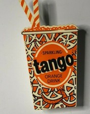 Vintage Tango Orange Drink Advertising Pin Badge 1970's 67 x 35 mm