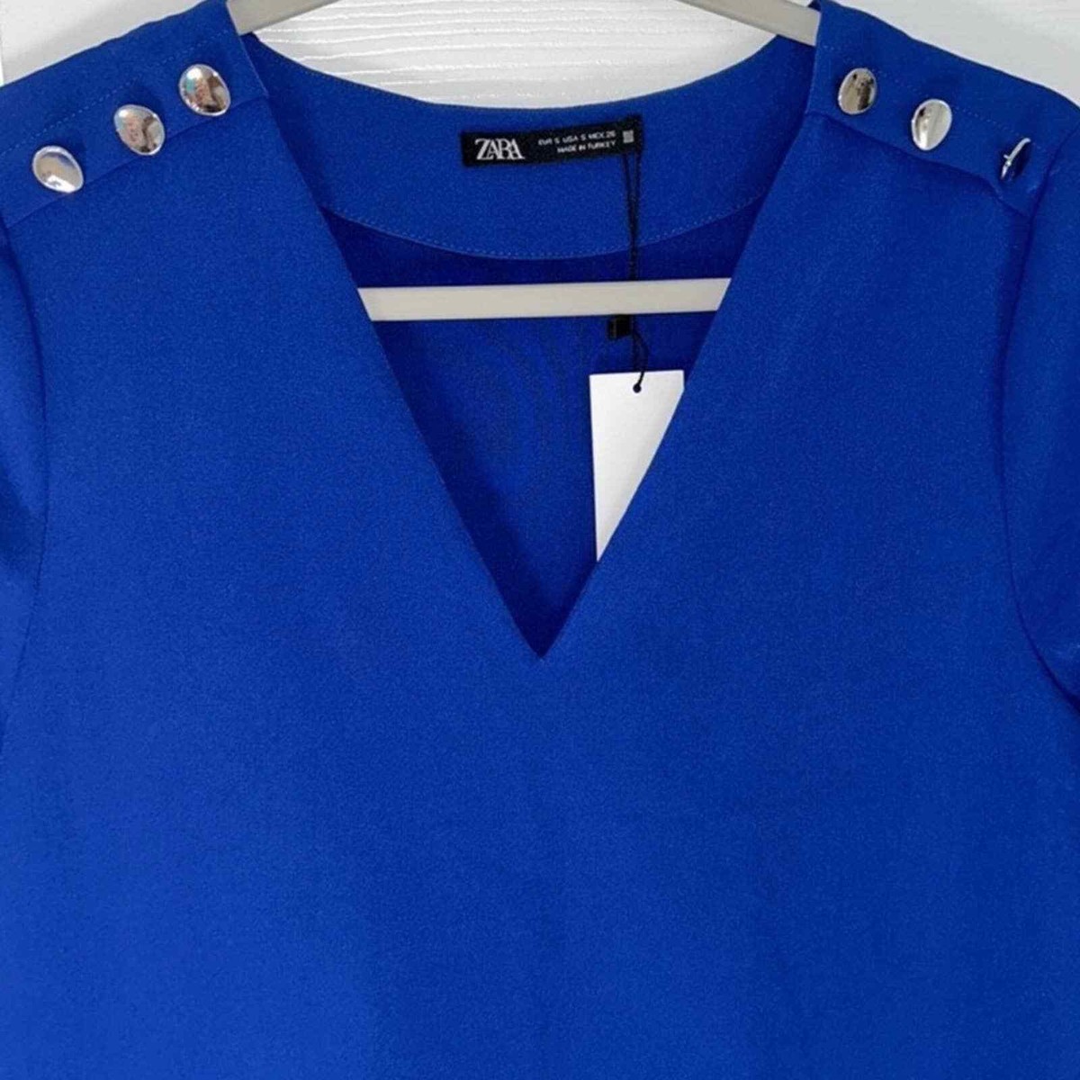 Zara Blue Mini Dress(Size Small) | eBay