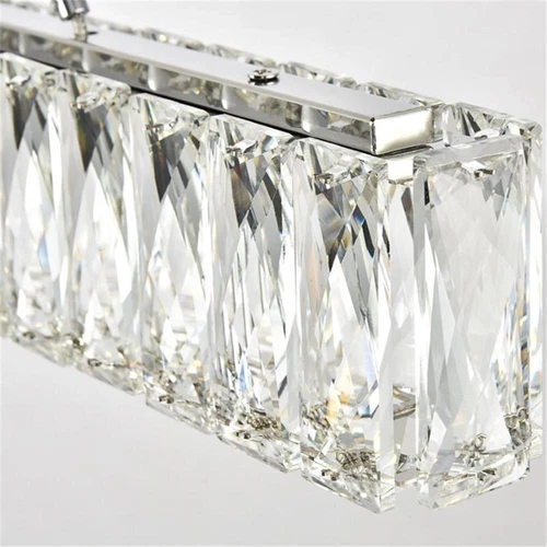 Elegant Lighting Monroe 47.6" Royal Cut Crystal LED Island Pendant in Chrome - Picture 6 of 7