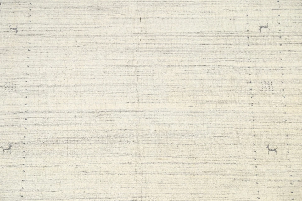 Ivory Gabbeh Accent Rug Hand-knotted Wool Rug 4x6 ft - Image 4 of 4