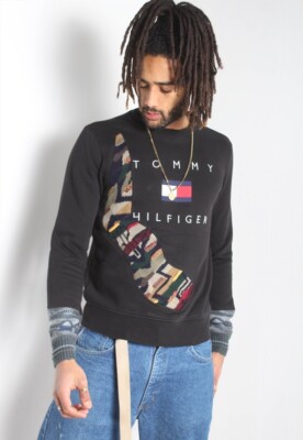 Vintage Tommy Hilfiger Reworked Coogi Style Sweatshirt Gr. Medium (C58)