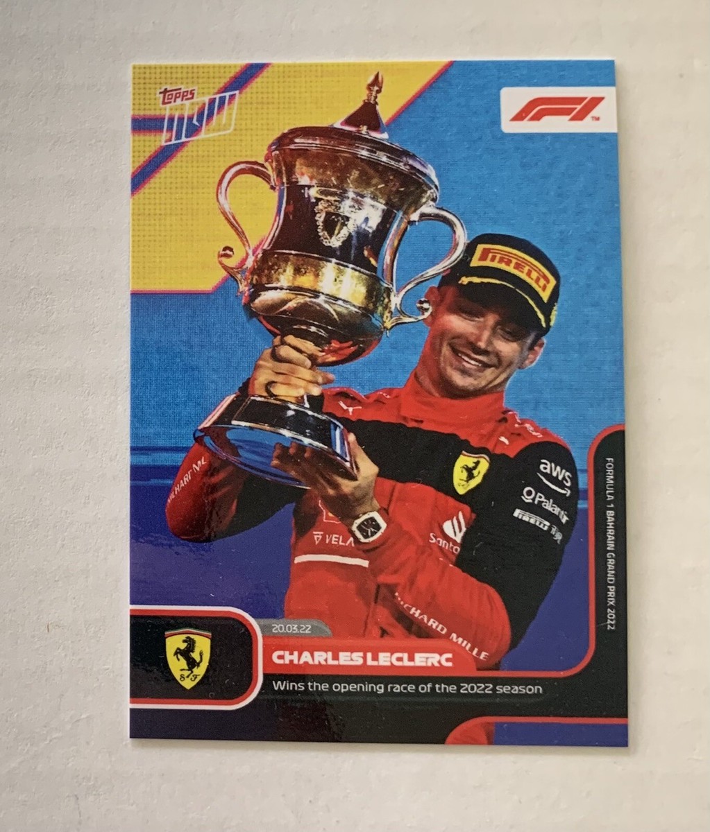 2022 F1 TOPPS NOW Charles Leclerc Wins The Opening Race Card # 001